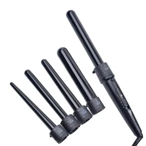 Electrical Salon Hair Styling Tool Set Roller Interchangeable Barrel Curling Iron Crimp Iron Wand LED Beachy Waves Curler