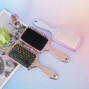 Electroplating Hair Care Cushion Comb Large Square Detangling Hair Brush Portable Comfortable Home Use