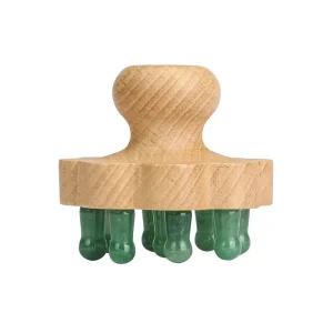Elegant Plum Blossom Sandalwood Hair Brush Hand Carved Natural Wood Gua Sha Comb Device for Scalp Massage Anti static Control