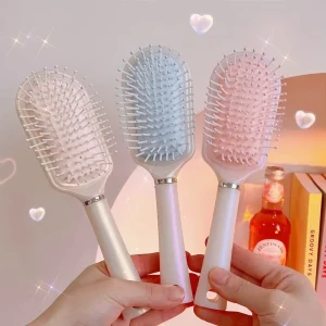 Ellipse Cute Hairbrush Mermaid Color Handle Brushes Massage for Wet Dry Hair Anti Static Barber Salon Rib Hair Styling Brush