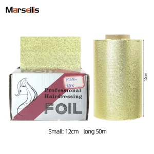 Embossed Colored Pop Up Hair Salon Foil Paper Printed Highlighting Plain Treatment Hair Dye Styling Roll Custom Packaging