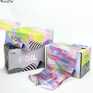 Embossed Hairdressing Foil Colorful Printed Hairdressing Aluminum Foil Embossed Hair Foil Custom Foisl for Salon Barber