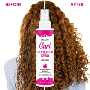 Enhance Natural Curl Pattern Add Bounce and Definition Smooth Frizz Curl Refresher Spray for Coils and Waves