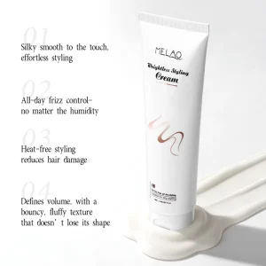 Enhances Natural Texture Frizz Control Hair Care Weightless Styling Cream, Smoothing Air Dry Cream for Hair