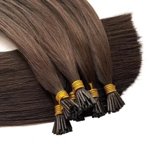 European Hair Pre Bonded Lightweight Breathable Virgin Hair Double Drawn I Tip Hair Extensions