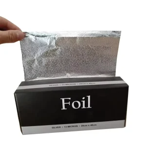 Extra Large Food Grade 20cm X 40cm Embossed Pop Up Aluminium Foil Paper 200 Sheets 8inch X16inch for Hair Beauty Salon