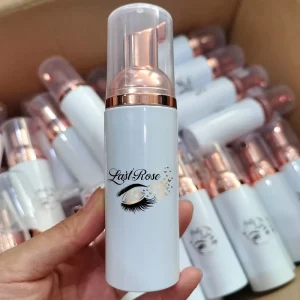Eyelash Cleaning Mousse Wash Lash Extension Safe Natural Lash Eyelash Foam Shampoo with Cleaner Brush