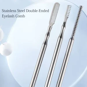 Eyelash Perm Tint Rods Stainless Steel Mascara Brush Dual Head Comb Lifting Lash Perming Separating Tools
