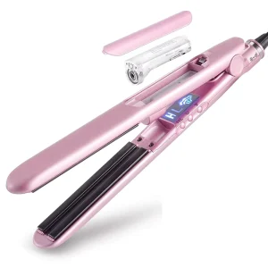 FYD Hair Curler Straightener Two in one Curling Iron with Ceramic Heating for Bangs and Hair Straightening