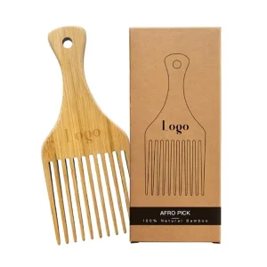 FYD Manufacturer Hair Fork Shape Pointed Tail Braid Oil Head Big Back Wooden Comb Pick Comb