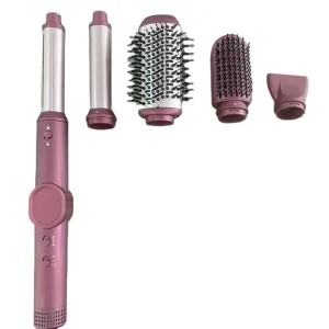 FYD Professional Curling Iron 5 in 1 Hair Curler Set with Curling Comb and Straightening Comb for Household