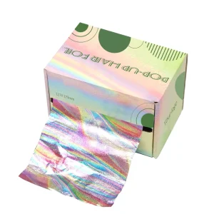 Factory Custom Print Pre Cut Hair Foils 500 Foil Sheets 5 X 11 Inch Pop Up Hair Foil for Hairdressing