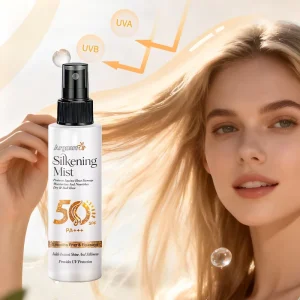 Factory Custom Private Label Lightweight Silkening Mist Hair Spray Heat protection 50 SPF
