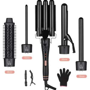Factory Direct Electric Portable 1 Inch Ceramic PTC Curling Iron LED Adjustable Fast Heating for Dry Salon Hotel Household RV