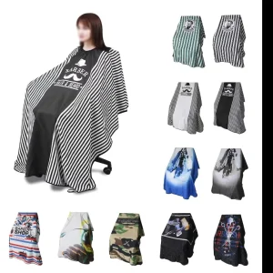 Factory Direct Ready Stock Salon Hair Cutting Cape Barber Shop Mustache Graphic Prevents Hair Sticking Hair Cutting Clothes