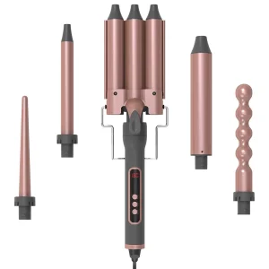 Factory Direct Sales Electric Hair Curling Wand Set Ceramic Barrels Adjustable Temperature LCD Display Fast Heating