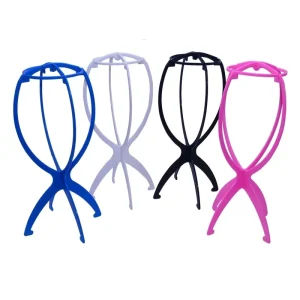 Factory Multicolor Adjustable Wig Stands Foldable Hat Display Hair Extension Tools Portable Plastic Wig Holder