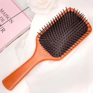 Factory Natural Bristles Hair Brush Wood Handle Hair Massage Brush and Air Cushion Comb Set