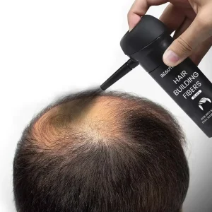Factory OEM Logo Color Hair Loss Treatment 27.5g Hair Building Thickening Fibers Powder Applicator Pump Nozzle Spray