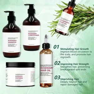 Factory OEM/ODM Children’s Rosemary Hair Growth Shampoo & Conditioner Set with Essential Oil Care