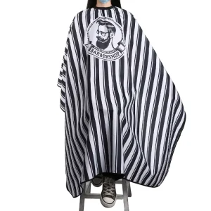 Factory Outlet Hair Salon Barber Cape Waterproof Striped Hair Cutting Apron Cape for Ironing and Dyeing Hair