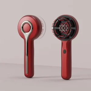 Factory Personal Treatment Regrowth Brush Device Anti Hair Loss Scalp Massager Red LED Light Vibration Hair Growth Comb 1400mAh