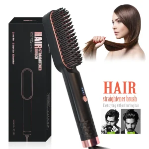 Factory Price Portable Beard Hair Straightener Brush Hair Dryer and Straightener Hot Iron Comb Hair Beard Straightener