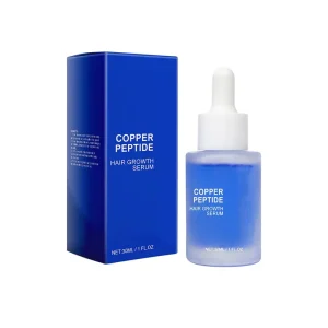 Factory Private Label Scalp Hair Treatment Fast Organic Blue Copper Peptide Serum Ghk Cu Copper Peptide for Hair Growth Serum