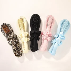 Factory Sleeping Heatless Hair Curls Silk Sleeping Hair Curler Silk Satin Hair Roller