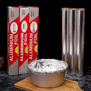Factory Supply Printed Soft Temper Thickness 6-27 Microns Food Grade Household Catering Aluminum Foil Roll Custom Logo