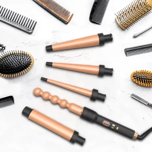 Fast Heating Rotating Wire Ceramic Ionic Lcd Curling Iron Multi-function Hair Waver Hair Styling Tools Hair Curler Set