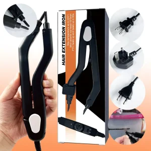 Flat Shape Fusion Hair Extension Salon Fusion Iron Mini PTC Melting Tool Hair Extension Pliers for Melt Keratin Glue Grains