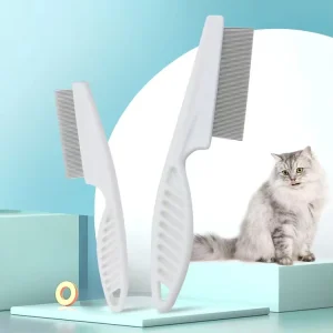 Flea Comb for Dogs and Cats Removes Loose Hair Knots Flea Brush for Pets Floating Hair Flea Removal Tool cat Comb Pet Brush