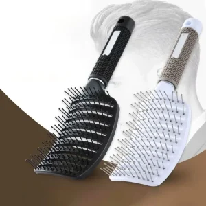 Fluffy Big Bend Comb for Smooth Hair Styling Massage Pork Rib Comb Portable Hairdressing Comb for Men and Women