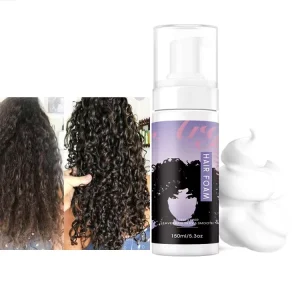 Foaming Strong Hold Natural Hair Foam Mousse for Hair Soft Defined and Manageable Curls