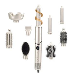 Foldable 6 in 1 Ionic Hair Styler 1200W Hot Air Brush Fast Dry Straightener Curler Portable Home Travel Use