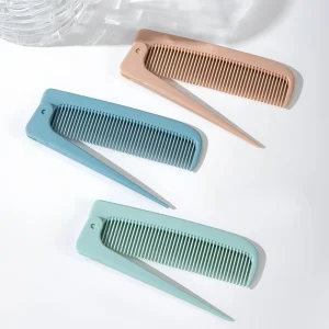 Foldable Travel Comb Portable Anti Static Pocket Comb Folding Rat Tail Comb Minimalist Design for Daily Use