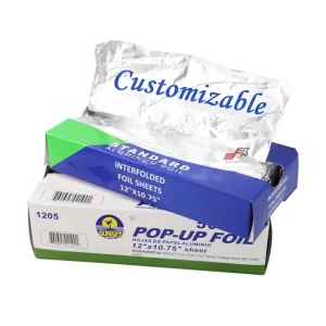 Food Packaging Chocolate Wrapping 9X10.75inch Aluminium Paper Hairdressing Aluminum Pop up Foil Sheet