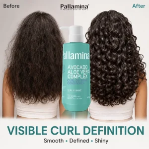 For 500ml Avocado Aloe Vera Complex Curl Conditioner Dry Frizzy Hair Premium Grade Cream Long Lasting Fragrance