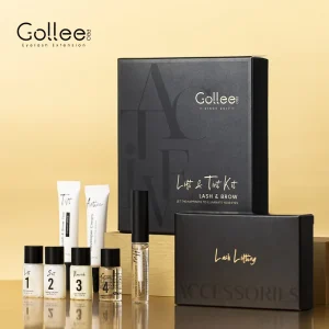 For Odor Free Semi Permanent Eyelash & Brow Lift Lotion Kit with Keratin 2 in 1 DIY at Home & Salon Use