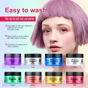 For Organic Natural Dye Hair Color Cream Professional Strong Hold Water Based Dry Hair Frizzy Hair Texturizing Ammonia Free