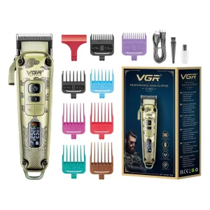 For VGR V 005 Professional Cordless Hair for Clipper for Men Rechargeable USB Powered Barber Salon Machine with Stainless Steel