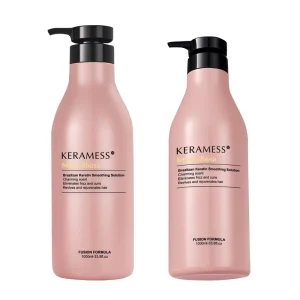 Formaldehyde Free Brazilian Keratin Treatment 3 in 1 Straightening No Irritation No Eye Burn for Coarse Curly Hair Types