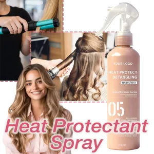 Free Sample 250ml Silkening Mist Hair Spray Private Label Frizz Free Leave in Conditioner and Heat Protectant Spray for Dry Hair