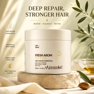 Fresh Arom Shampoo Conditioner Hair Masque Set Botanical Keratin Hair Care for Smooth Repair Nourishing Hair
