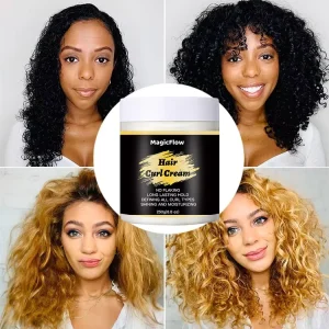 Frizz Control Curl Stretch Cream Light Weight Curling Enhancers Cream for African Curly Hair