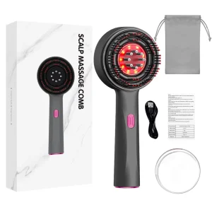 Full Body Relax Kneading Electric Scalp Massage Comb Head Massager with Vibration and Oil Applicator Hair Massager Scalp Comb