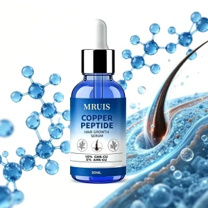 GHK Cu AHK Cu Copper Peptide Hair Growth Serum for Receding Hairline Scalp Serum for Men and Women