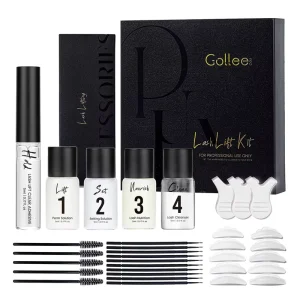 Gentle Professional Odor-Free Keratin Cystamine 2-in-1 Eyebrow and Eyelash Lifting and Tint Lotion Kit Semi-Permanent DIY at Home