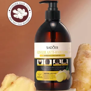 Ginger Anti Hair Loss Anti Dandruff Shampoo with Natural Organic Ginger Extract Oil Control Herbal Hair Care